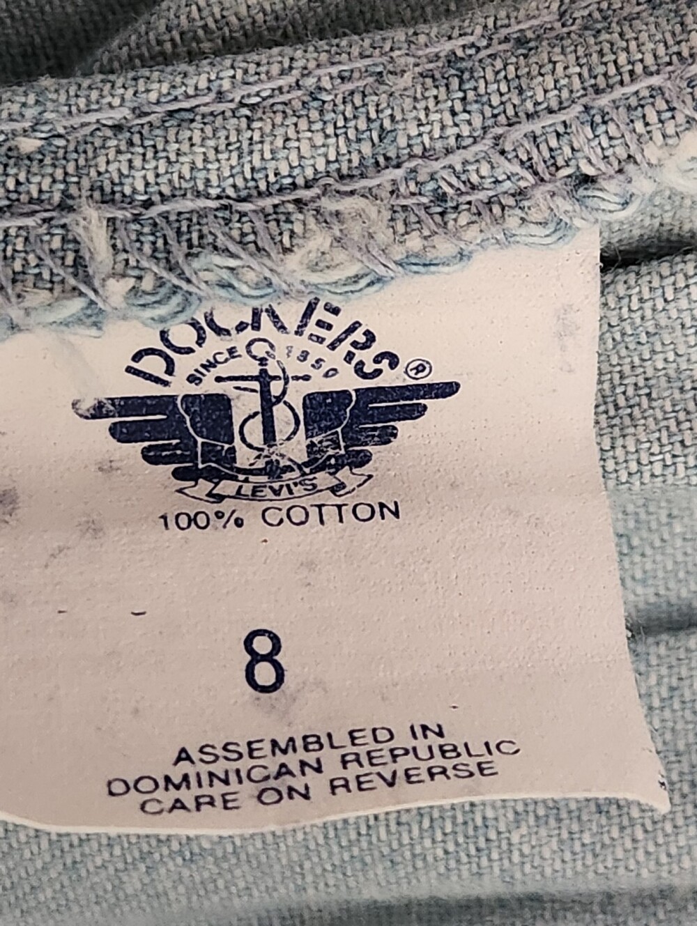 Vintage 1980s Levi’s Dockers 100% Cotton Chambray Midi Skirt - Picture 15 of 16